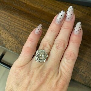 Sterling Silver Rose Ring